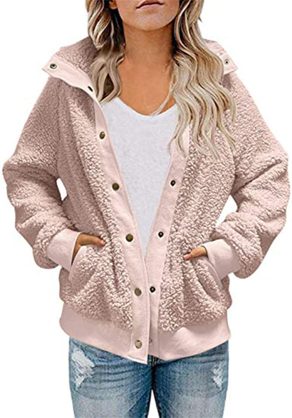 New Autumn And Winter Loose Wool Women Cardigan