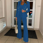 Long-Sleeved Small Blazer & Jumpsuits Wholesale Women'S 2 Piece Sets