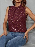 All-Match Commuter Casual Loose Sleeveless Print Tank Tops Wholesale Women'S Tops
