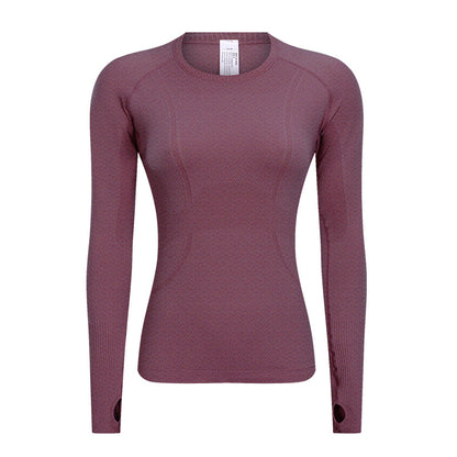 Long Sleeve Crew Neck Fitness Slim Sports Shirt Wholesale Workout Tops