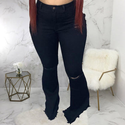 Stylish Street Bell Bottoms Plus Size Jeans Wholesale