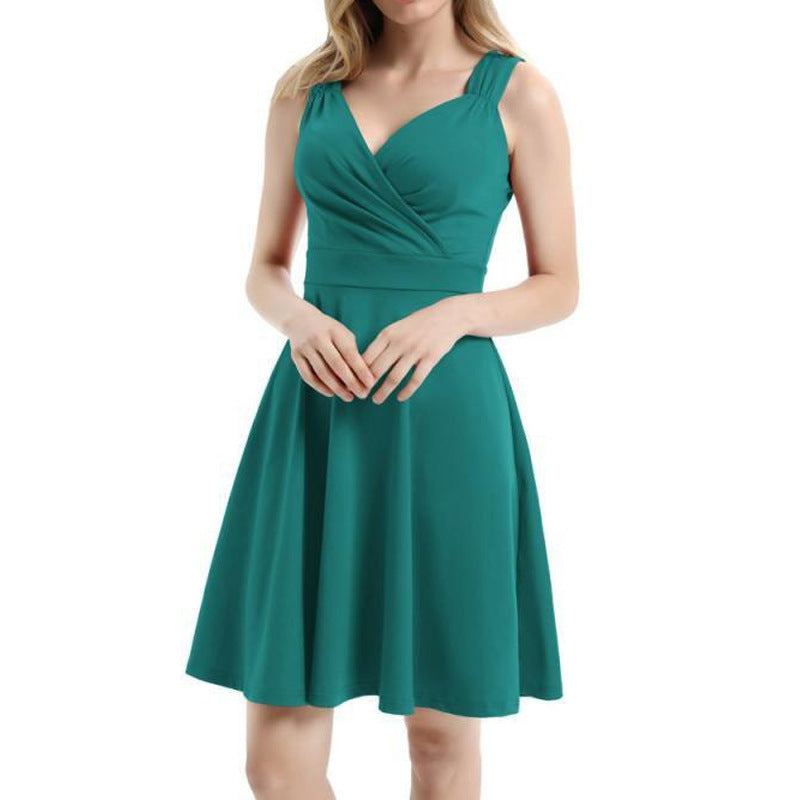 Slim V-Neck Solid Wholesale Midi Dresses For Valentine'S Day