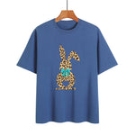 Happy Easter Leopard Print Wholesale T-shirts Tops ST203823