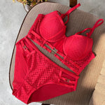 Lace-Up Bra & Underpants Sexy Women 2pcs Sets Lingerie Wholesales