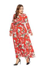 Swing Chiffon Women Curvy Floral Dress Wholesale Maxi Dresses