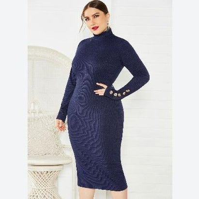 Plus Size Slim Wholesale Knit Dress