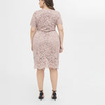 V-Neck Slimmed Wholesale Plus Size Dresses