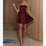 Women's Sleeveless A-line Sequin Cocktail Party Wholesale Swing Dress