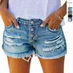 Trendy Tassel Straight Denim Shorts Wholesale Jeans