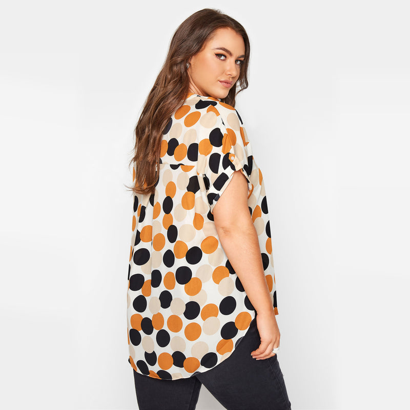 Printed V Neck Loose Wholesale Plus Size Clothing Casual Women Tops