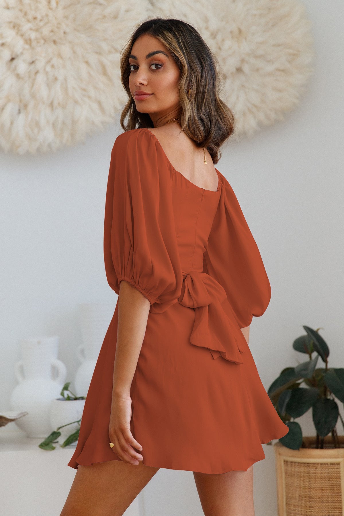 Sexy Off Shoulder Lantern Sleeve Dresses Women Wholesale