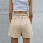 Loose Drawstring Cotton And Linen Shorts Wholesale