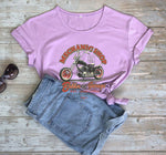 Round Neck Printed Short Sleeve Womens Tops Casual Summer Wholesale T-Shirts