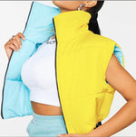 Warm Casual Vest In 2 Way Women Wholesale