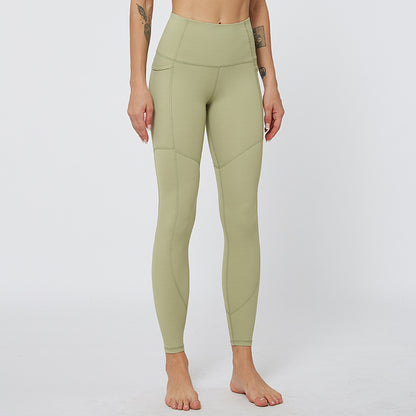 Pocket Stitching Nude Bulk Leggings For St. Patrick'S Day