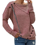 Large Lapel Knit Top Solid Color Button Slim Irregular Wholesale Women'S Tops