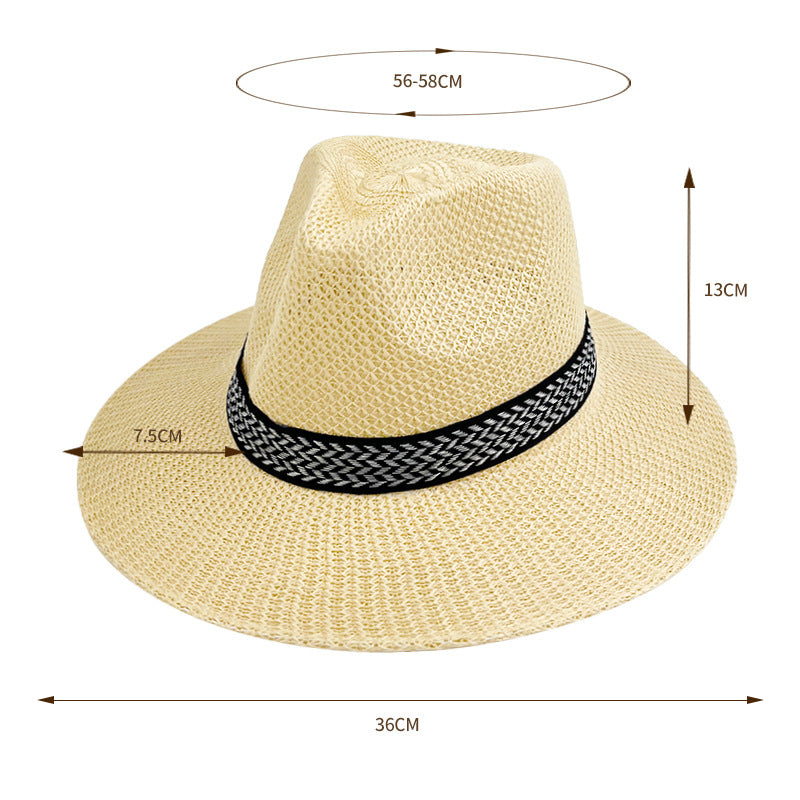 Retro Woven Straw Hat Surfing Foldable Sun Seaside Wholesale Hat