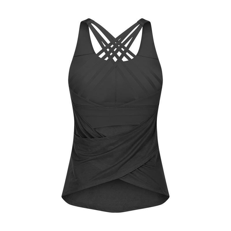 Athletic Running Sleeveless Tank Tops Cross-Strap Sports Bra & Tank Tops Yoga Wholesale Workout Clothes