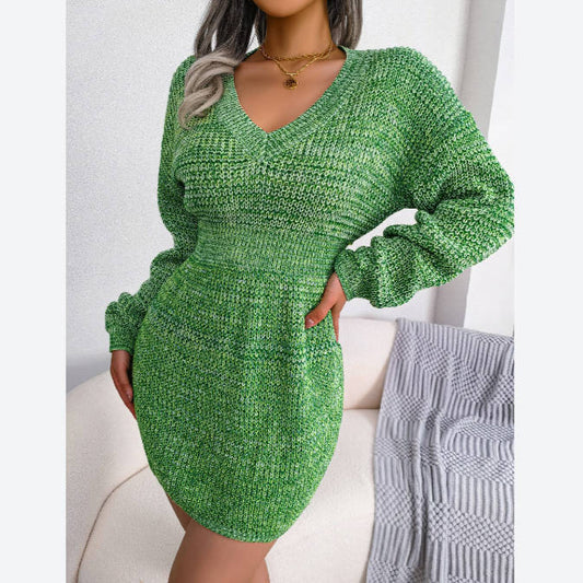 Casual Lantern Sleeve Sweater Dress Wholesale Jersey Dresses