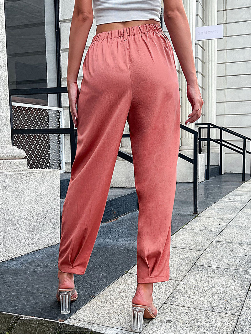 Solid Color Slim Business Cropped Trousers Wholesale Pants