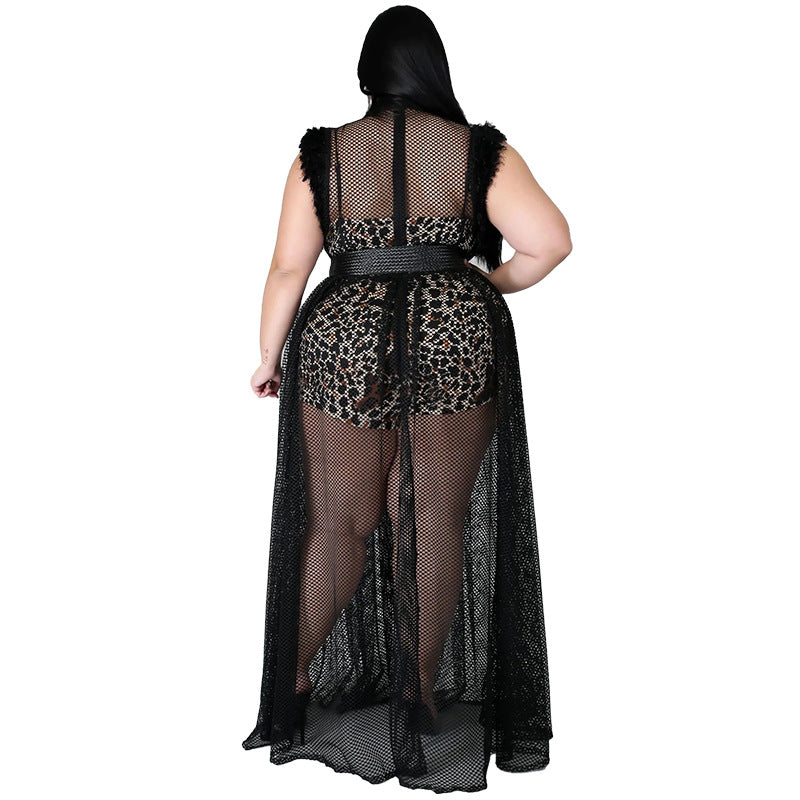 Sexy Mesh Maxi Dresses & Bodycon Rompers Wholesale Plus Size Clothing