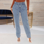 Straight-Leg Denim Trousers Wholesale Jeans