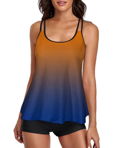 Printed Swimwears Tops & Boyshorts Womens 2 Piece Sets Tankini Womens Swimsuit Wholesale Vendors