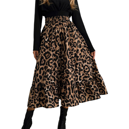 Fashion Print Mid-Length A-Line Slim Swing Wholesale Skirts