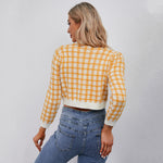 Checked Crop Wholesale Women Sweater