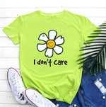 Sunflower Print Short Sleeve Summer Wholesale T-shirts
