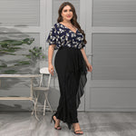 Plus Size Sexy Deep-V Loose Printed Top Women Wholesale