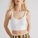 Sexy Cropped Suspenders Knitted Ribbed Top Wholesale Womens Tops