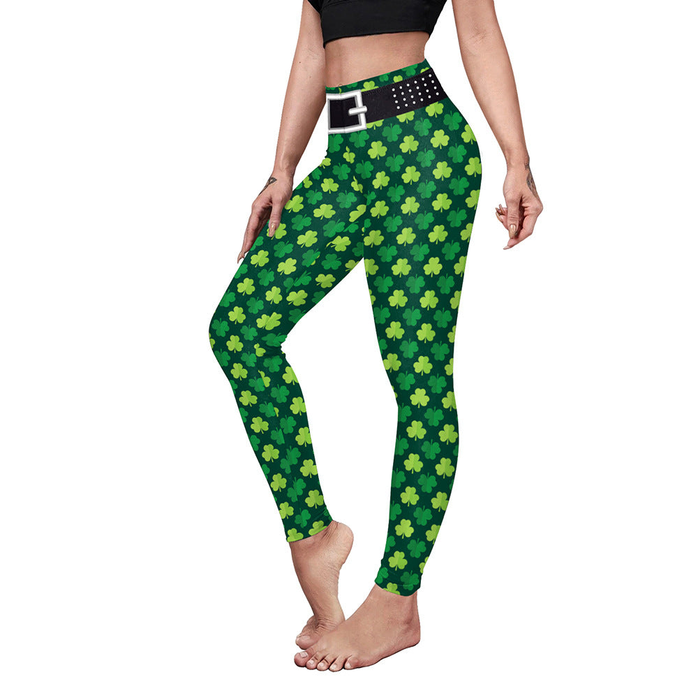 St Patricks Day Wholesale Leggings Yoga Pants Sport Fitness Pants