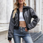 Zipper Cardigan Fashion Thicken Warm Stand Collar Wholesale Coats Women