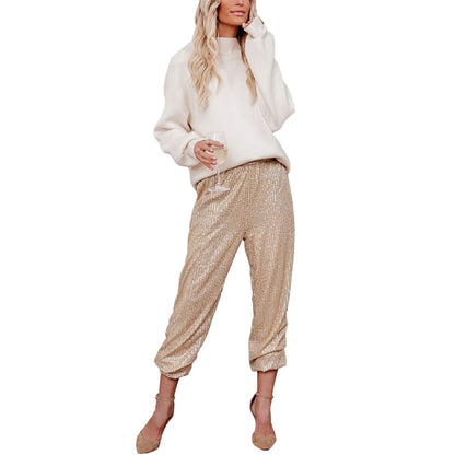 Sequin Pockets Harem Wholesale Pants