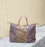 Lattice Leopard Print Travel Handbag Women'S Overnight Bags Wholesale