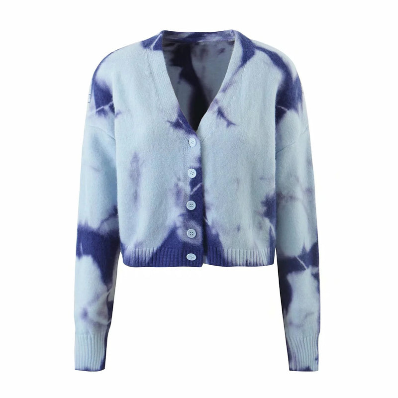 Wholesale Clothing Long Sleeve Tie Dye  Button Coat
