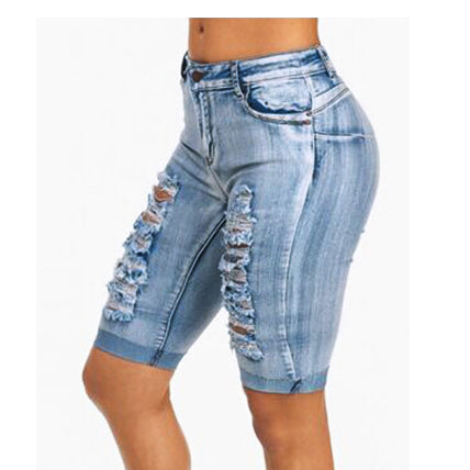 Women's Jeans Wholesale Denim Shorts High Waisted Ripped