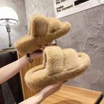 Flat-Bottomed Warm Plush Slippers Wholesale Clothing And Shoes