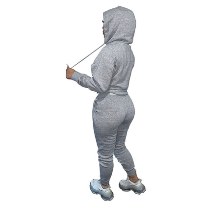 Plain Hoddie With Pants Activewear Sets