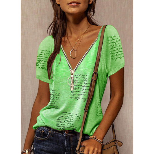 Print Casual Wholesale Blouses Fashion Womens T Shirts Wholesale