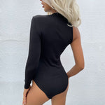 Hollow Single Shoulder Sexy Slim Bodysuit Women Wholesale