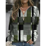 Plaid Sweatshirt Fleece Jacket Women Wholesale Clothing
