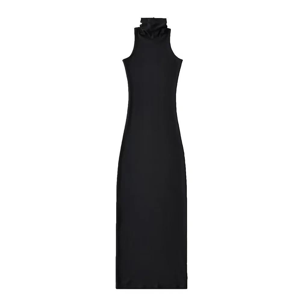 Bodycon High Neck Sleeveless Sexy Simple Maxi Dress Wholesale Dresses