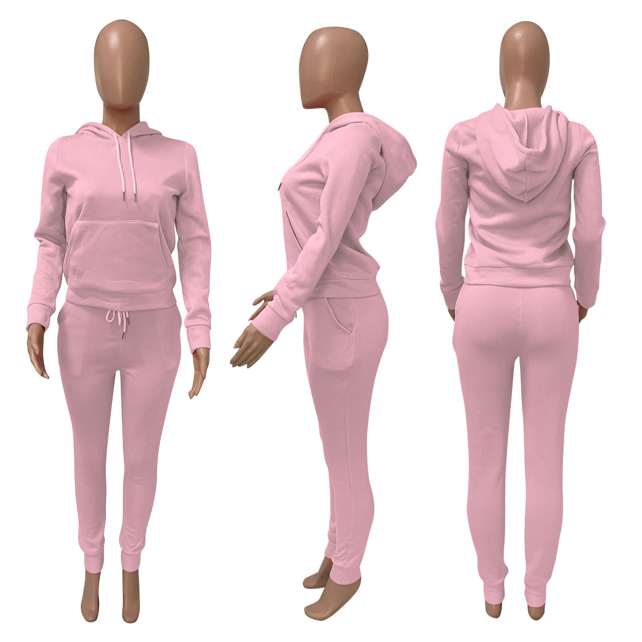 Plain Hoddie With Pants Activewear Sets