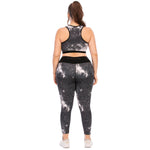 Sport Bra & Leggings Stardust Print Curvy Fitness Yoga Suits Workout Clothes Plus Size Two Piece Sets Wholesale
