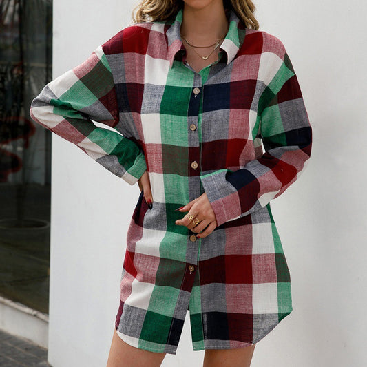 Xmas Wholesale Botton Down Women Long Shirt