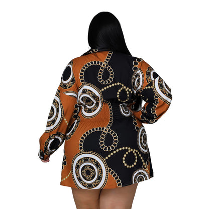 Fashion Printed Wholesale Plus Size Dresses Bulk Clothing Vendors