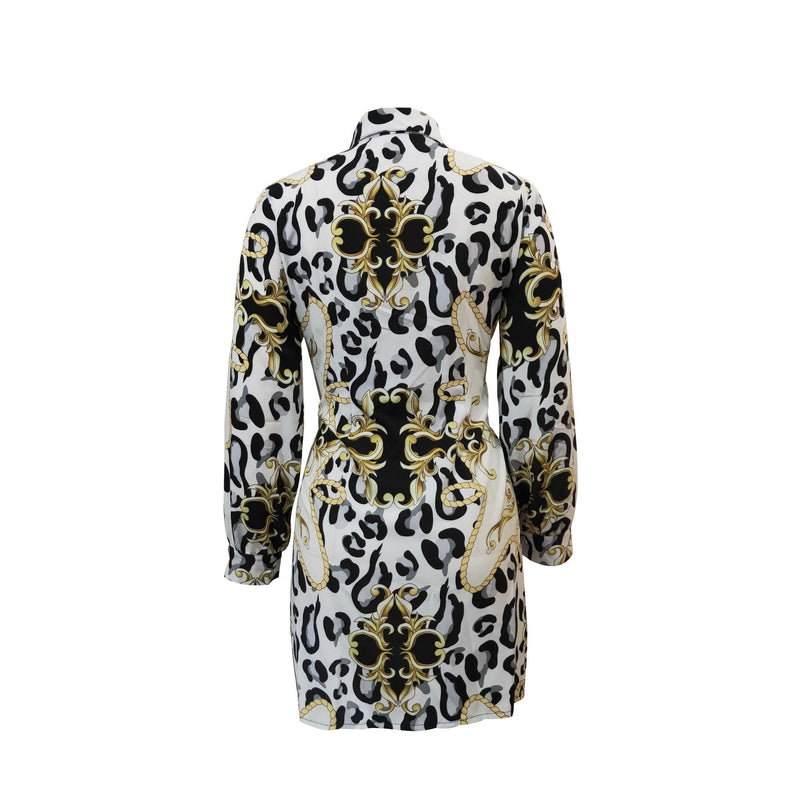 Printed Loose Letter Shirt Dress Wholesale Women Clothing