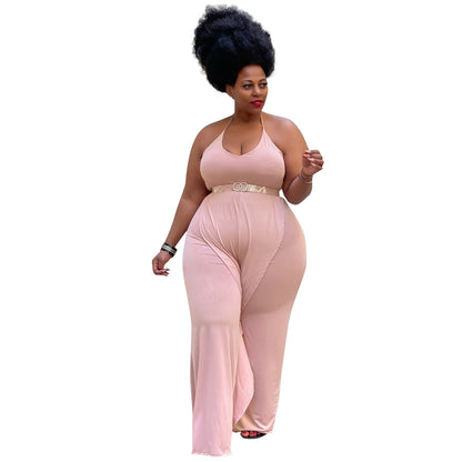 Ruffled Mopping Tie-Up Plus Size Jumpsuits And Rompers Wholesale For Valentine'S Day